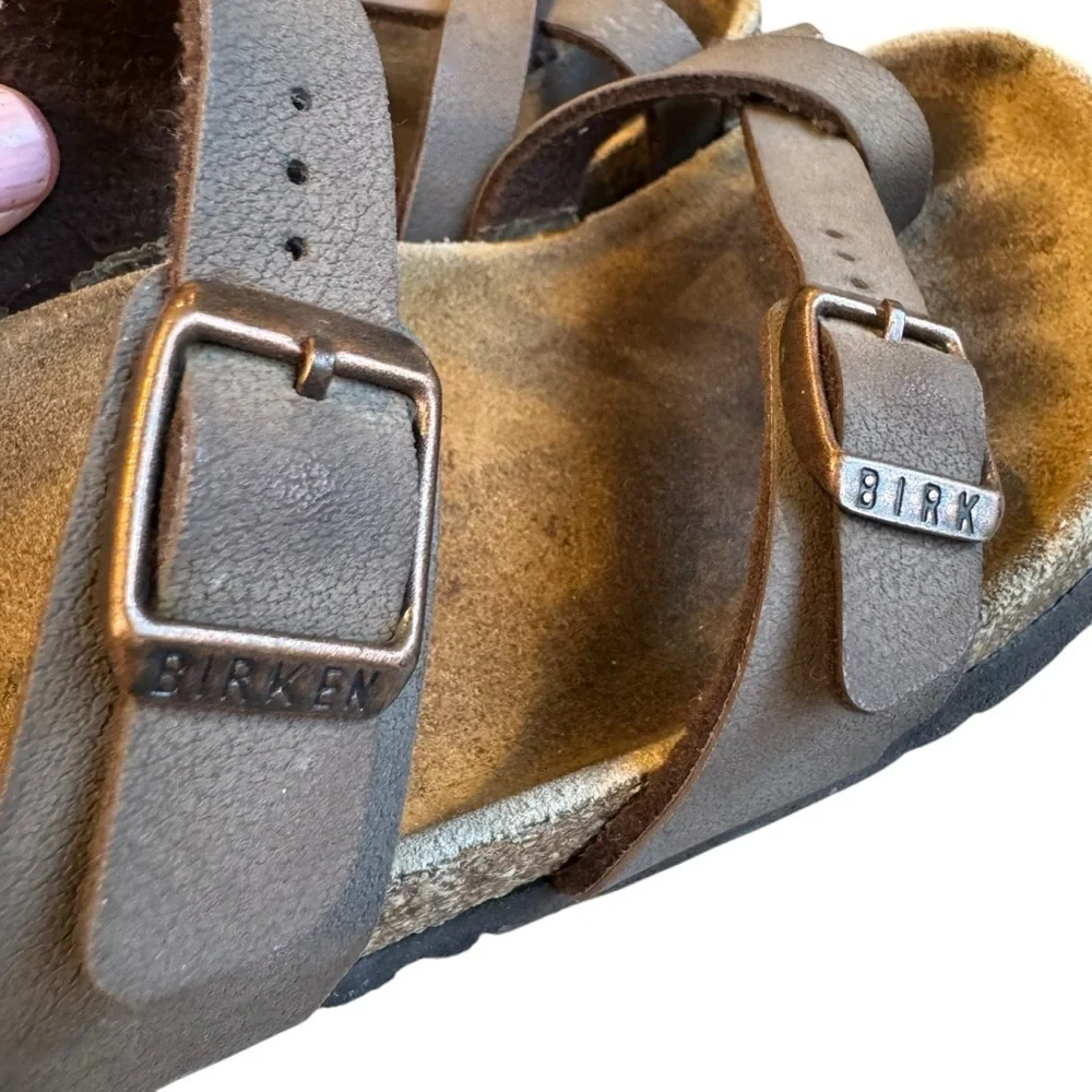 Birkenstock EU 34 US 3 Kids Youth Mayari Birko-Flor Sandals Mocha Brown C10